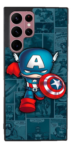 Funda Para Galaxy Capitan America Marvel Baby Fondo Azul