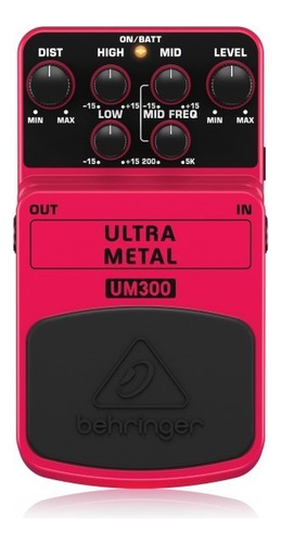 Pedal De Efecto Behringer Ultra Metal Um300  Rosa