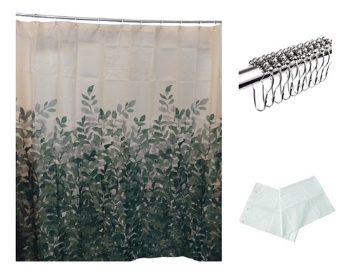 Combo 3 Productos -cortina De Baño Original Tela Antihongos