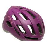 Capacete Para Bike Mtb Sinalizador Pisca Led Gta Rider Roxo