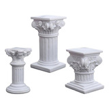 3x Pilar Romano Estatua Pedestal Soporte Boda Interior Hogar