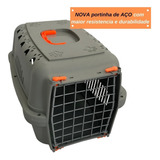 Caixa Transporte Pet N3 Cães Cachorros Gatos Plástico Cor Laranja