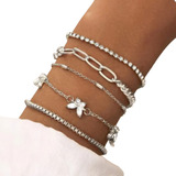 Pulsera Tobillera 5 Piezas Expandible Brazalete Regalo