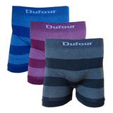 Pack X 3 Calzoncillos Boxers Dufour Rayas Algodón 12062