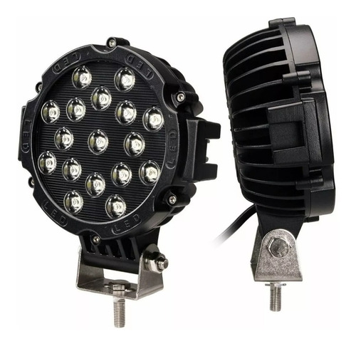 Faro Proyector Redondo 17leds 12/24v 51w 3700lm 30000hs