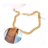 Collar Gargantilla Choker Cadena Enchapado Oro 18k Dorada 