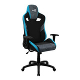 Silla Gamer Aerocool Count Reclinable Steel Blue Azul 