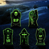 Lápidas De Halloween Para Cementerio Rip Fluorescencia, Lápi