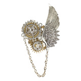 Broche Con Forma De Ángel Y Cadena Con Borlas De Estilo Vint