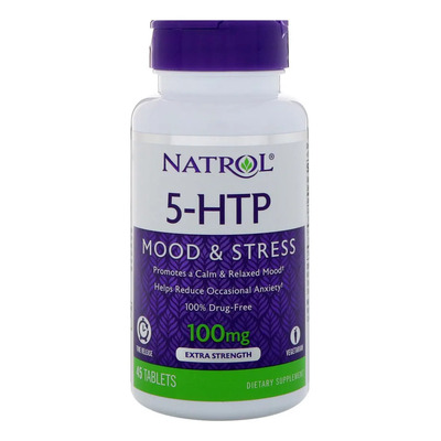 Natrol 5-htp 100 Mg Apoyo A Calma Y Estrés 45 Tabletas Sabor Sin sabor | Envío gratis