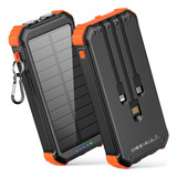Cargador Solar, Cargador De Batería Portátil De  Mah Con Ent