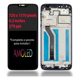 Display Tela Frontal Compatível Moto G7 Power Xt1955 Com Aro