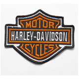 Patch Bordado Harley Davidson Logo Laranja Hdm072l100a078