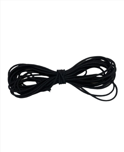 Soga Elastica Tejida 5mm X 10 Metros Tensor Gancho Negra