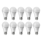 Pack 10 Ampolleta Led Megabright A60 13w E27 Luz Fria/calida Color De La Luz Blanco Cálido