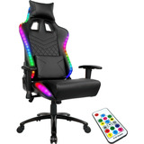 Silla Gamer Gaming Ergonomica Reclinable Luces Luz Led Rgb