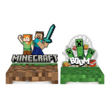 Base Para Doces Festa Minecraft 2 Unidades Festa Games