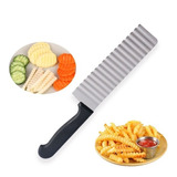 Cortador Papa Frita Chorrillana Cuchillo Cocina Ondulado