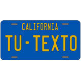 Placas Para Auto Personalizadas California Azul