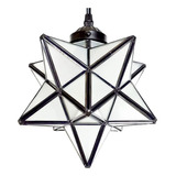 Lámpara Colgante De Cristal Esmerilado, Estrella Morava 20 C
