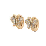 Aretes De Oro Lamin 18k De Mariposas Con Swarovski Niña