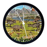 Reloj De Pared Para Niños De Dinosaurios, Silencioso