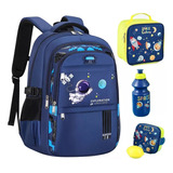 Mochila Ortopédica Infantil, Astronauta, Impermeable New1