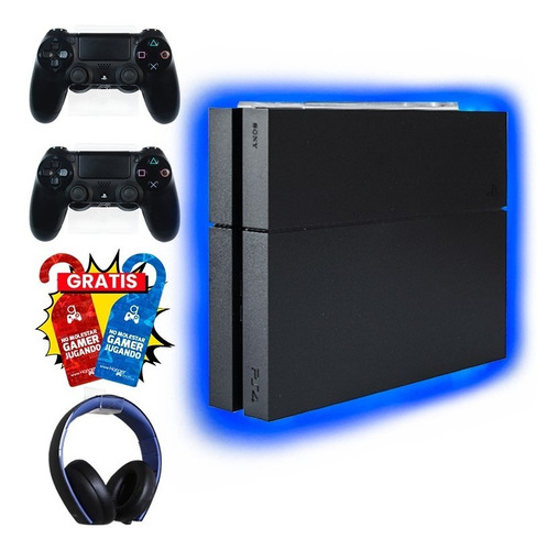 Soporte Pared: Ps4 + 2 Control + Led 1m + Diadema + Obsequio