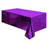 Mantel Metálizado Morado Medida 137x183cm Calidad Premium