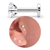 Piercing Tragus Labret Aço Cirurgico Não Escurece Ponto Luz