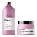 Kit Shampo 1500ml + Mascarilla 500ml Liss Unlimited Loreal 