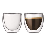 Vaso Doble Vidrio Espresso Nespresso Simil Bodum Set X2 75ml