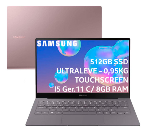 Samsung Galaxy Book S I5 512gb Ssd Ultra Leve Rosa Metálico
