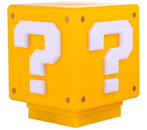 Lampara Luz Led Super Mario Cubo Coin Con Sonido Recargable