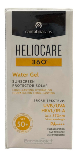 Heliocare 360 Water Gel Sunscreen Protector Solar.