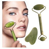 Masajeador Facial Jade Roller, Herramienta De Masaje Móvil P