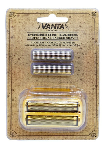 Vanta Repuesto Shaver Cabezal + Cuchillas 101 Dorada Local