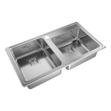 Pileta Bacha Doble Cocina Johnson Quadra Q085a 85,5x48,2x17,