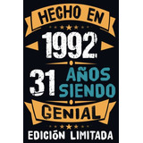 Regalo De Cumpleaños 1992 Para Hombre Mujer De 31 Años: Rega