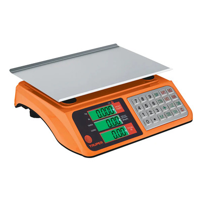 Báscula Electrónica Multifunciones 40 Kg Usb, Truper 103131 Color Naranja | Meses sin interés