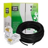 Cabo Rede Furukawa Cat5e Soho Plus 50 Mt Preto + 20 Conector