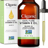 Cliganic Aceite De Vitamina E 100% Puro Para Piel, Cabello Y