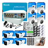 Kit 1080 Hikvision Hilook Dvr 8ch + 8 Camara Seguridad + D.d