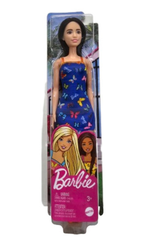 Muñeca Barbie Vestido Azul Basica Mattel Original