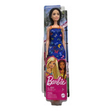 Muñeca Barbie Vestido Azul Basica Mattel Original