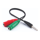 Cable Divisor Audio 3.5  En Dos Salidas Mic Y Auricular Psz7