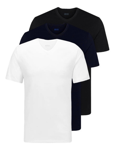 Camisetas Interiores Hugo Boss 3 Pack Cuello V - Originales