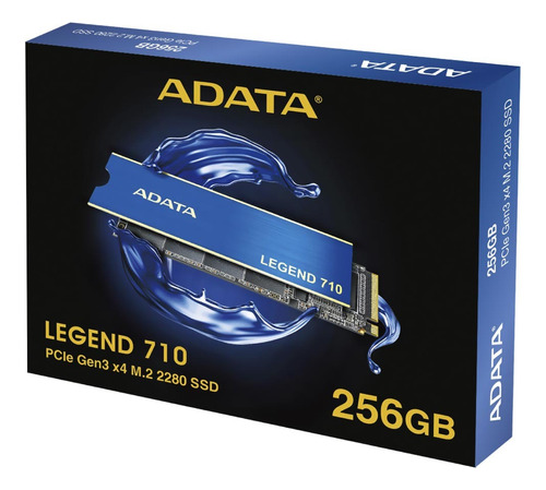 Ssd Adata Legend 710 Nvme M.2 2280 De 256 Gb, Aleg-710-256gcs, Color Azul