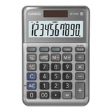 Calculadora De Escritorio Casio Ms-100fm Pila + Solar Gris