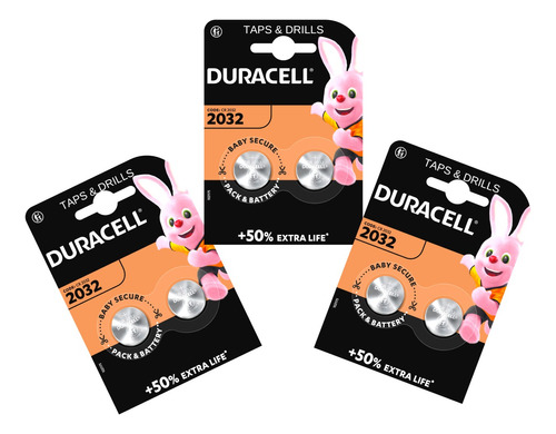 Duracell Pila 2032 Tipo Botón 3v 6 Pza (blister De 2 Pza) 